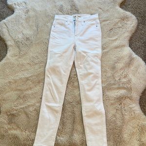 Madewell 10 inch‎ high rise skinny pure white